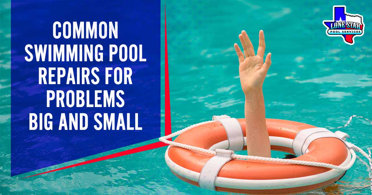 Helping hand extended to assist with life problems, featuring LoneStar Pool Services and highlighting 'Common Swimming Pool Repairs for Problems Big and Small' to address various pool repair needs.