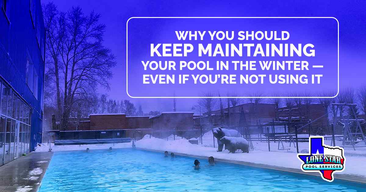 Why You Should Keep Maintaining Your Pool in the Winter — Even People enjoying a winter swim in an outdoor pool in Glazov, Russia, surrounded by heavy snow and icy conditions, featuring Lonestar Pool Services and emphasizing why maintaining your pool in the winter is essential even when it’s not in use.